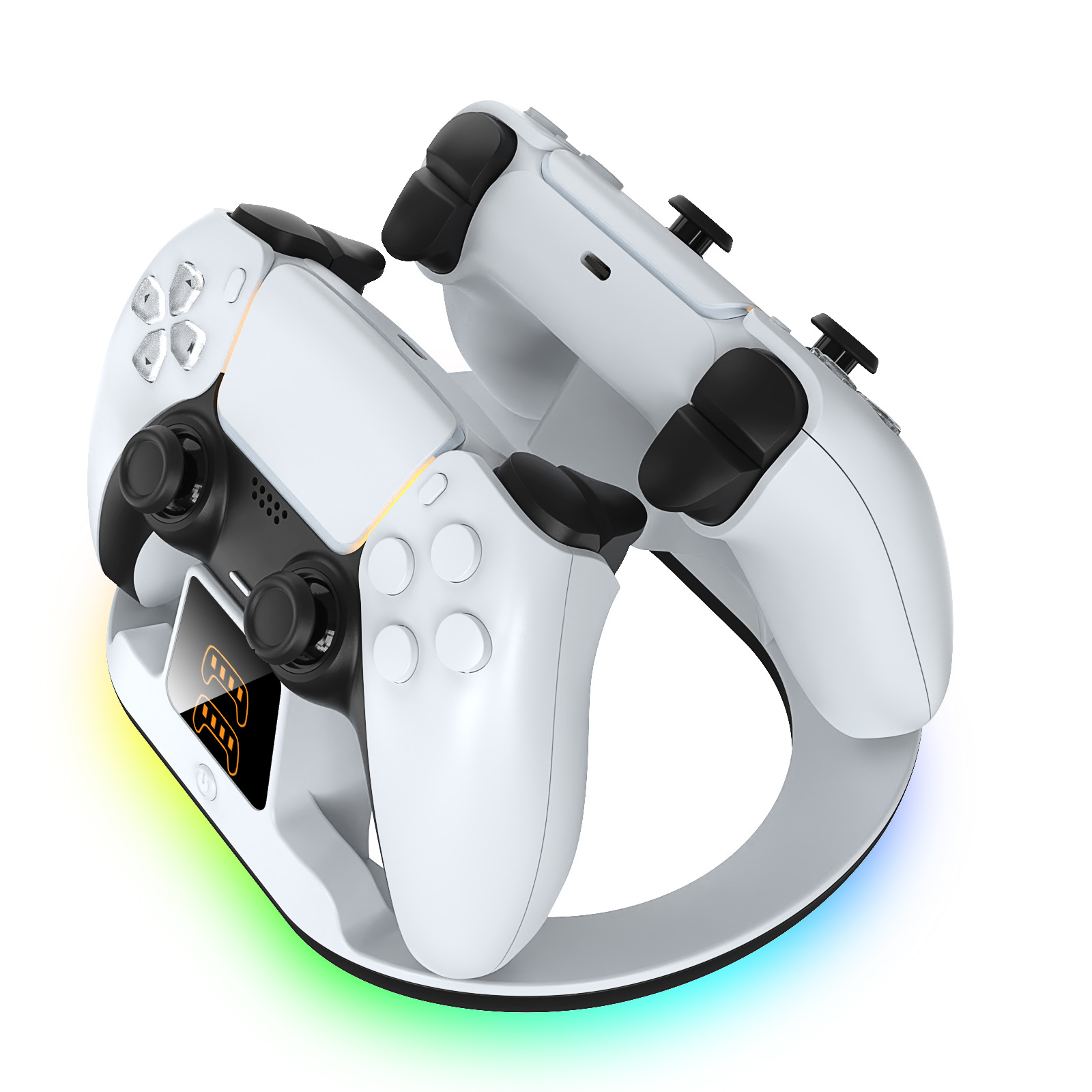 Game controller charging gaming accessories dedicated PS5 controller charging dock RGB lighting with
