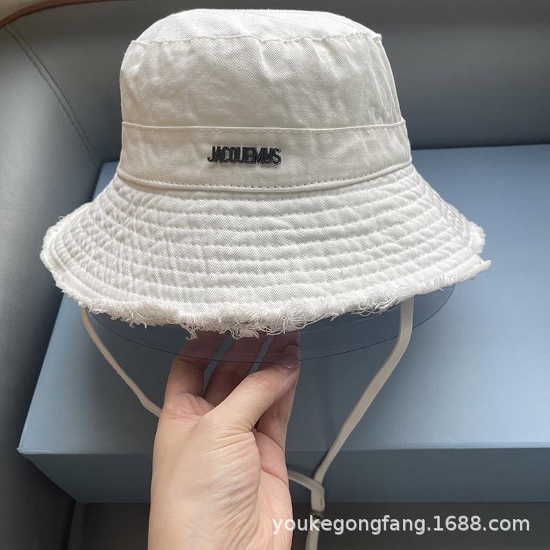 Hat HyunA Fisherman Hat Women Spring Summer Washed Wide Brim Vacation Frayed Denim Sun Protection Hat Outdoor Climbing