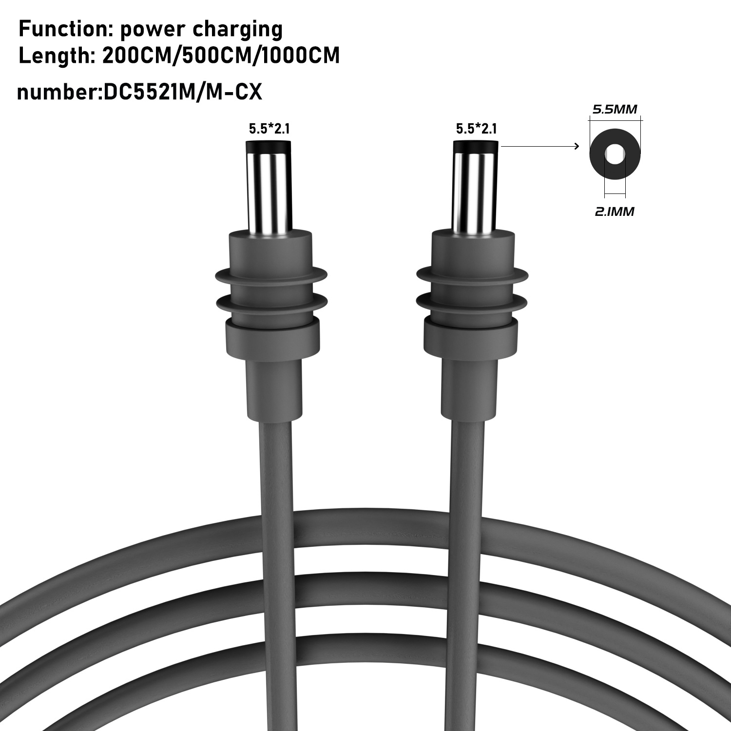 Type-C male to DC female output laptop adapter, reverse output PD trigger 100W fast charging plug