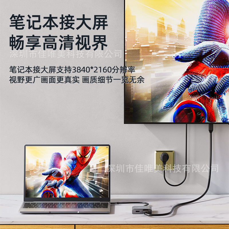 Dual HDMI docking station different display computer split screen multi-screen three or four screen different display splitter DP to dual HDMI docking station