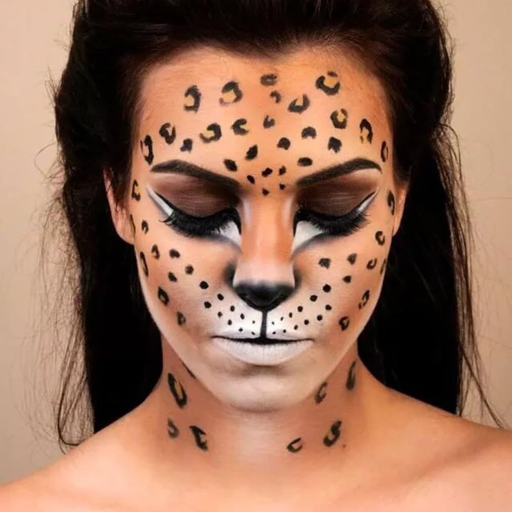New Fake Leopard Print Gold Foil Tattoo Sticker Print Face Party Face Decoration Metal Sticker