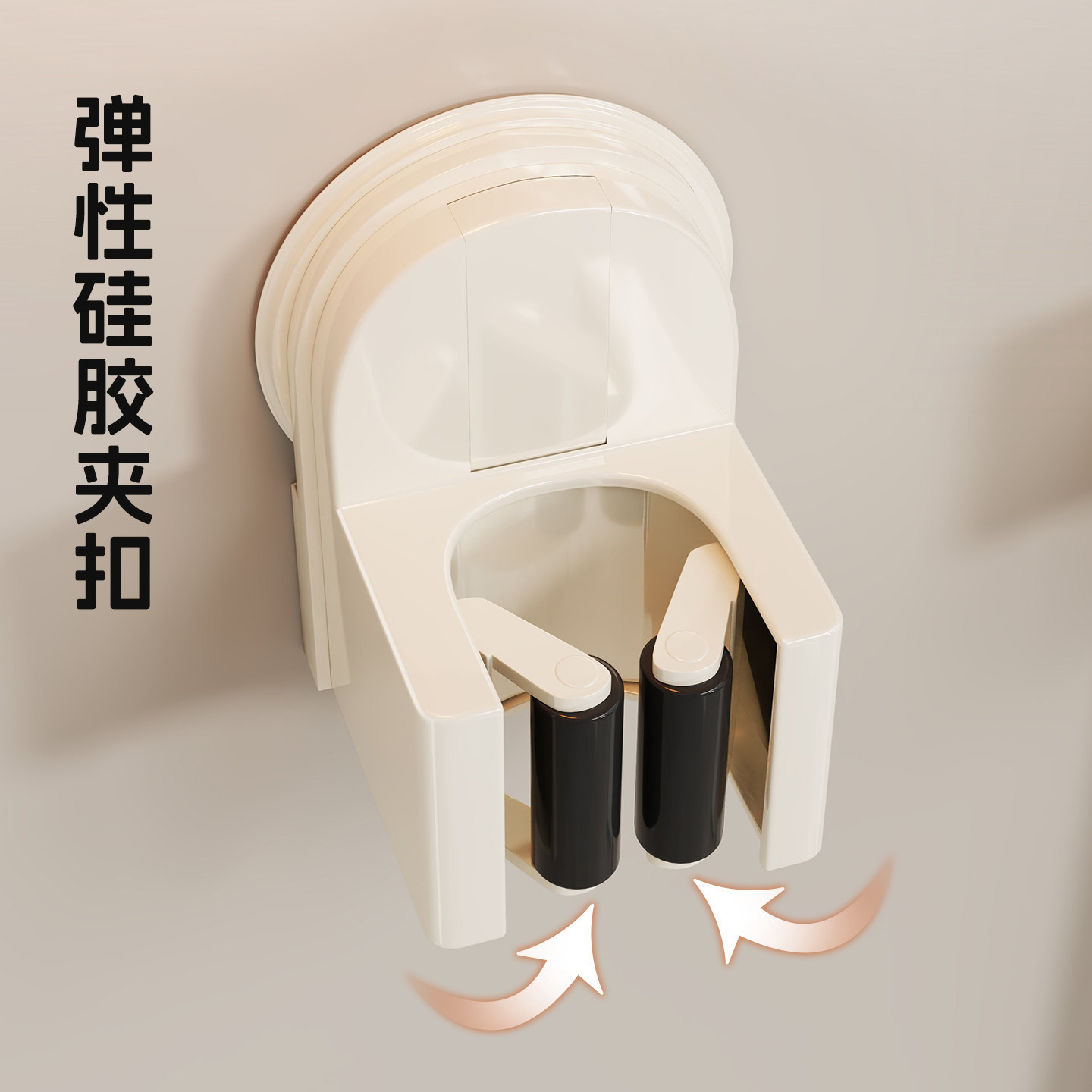 Suction Cup Mop Wall Clip, Bathroom No-drill Mop Rack, Broom Mop Holder Hook, Fixed Storage Rack