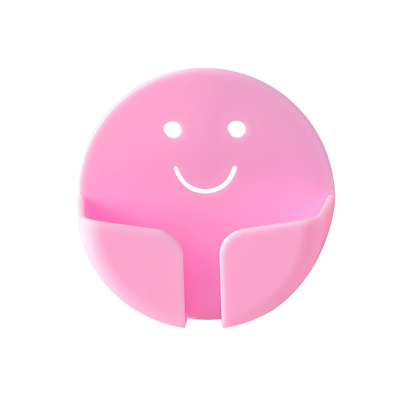 Smiley Face Plug Hook No-Drill Plug Fixer Data Cable Charger Power Plug Socket Hook