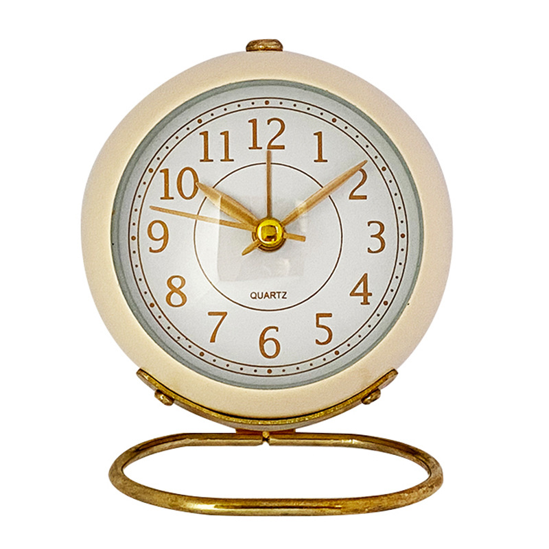 Sales metal simple alarm clock decorative ornament living room bedroom student children alarm clock 023