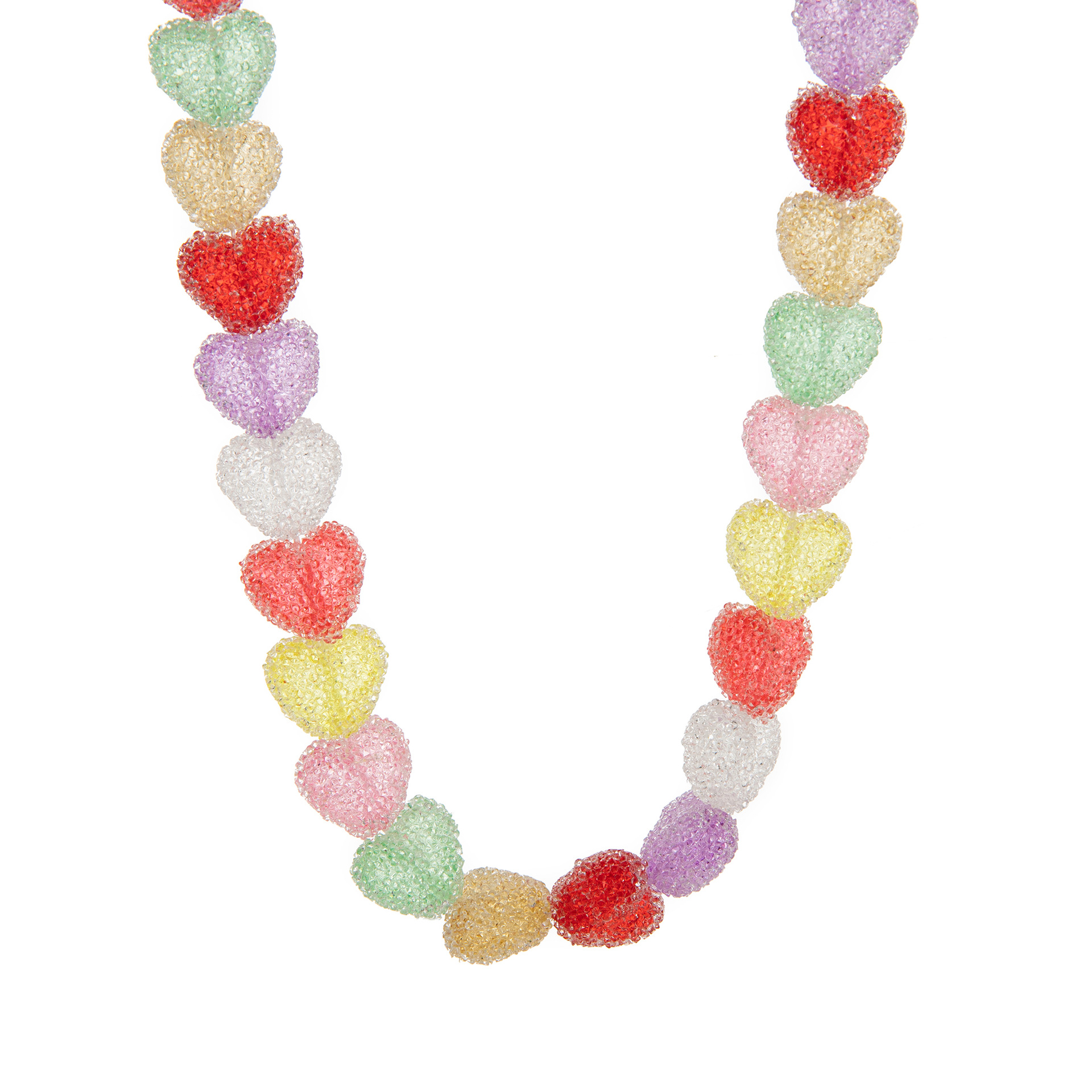 Colorful resin heart necklace, new cute candy-style accessory