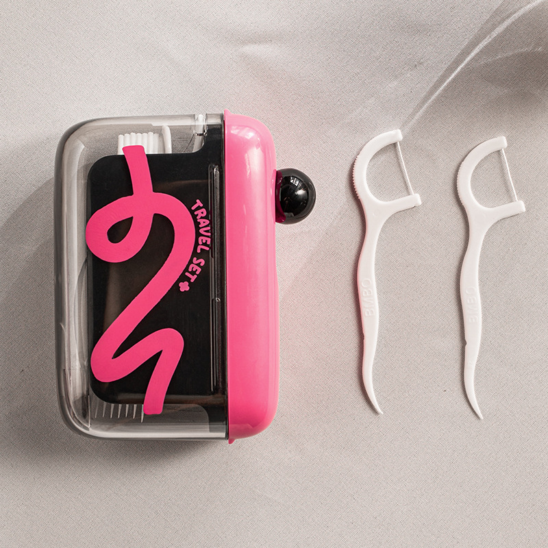 Patent Square Dopamine Dental Floss Box Portable Dental Floss Stick Clean Teeth Gap Automatic Dental Floss Automatic Pop Up Dental Floss Box
