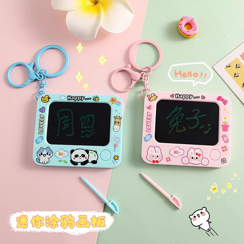 Cartoon Mini Drawing Board Small Keychain Cartoon Small Drawing Board Cute Backpack Pendant Small Gift Toy