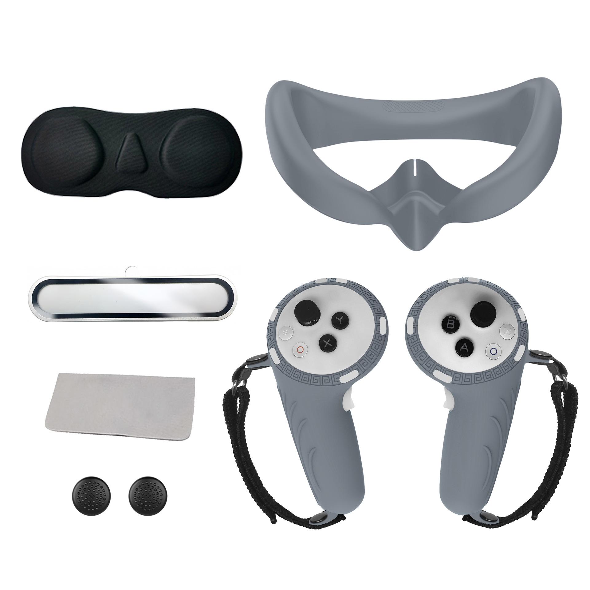 Suitable for PICO4 Ultra Silicone Face Cover Handle Protective Case Lens Film Protective Film VR Accessories Six-piece Set