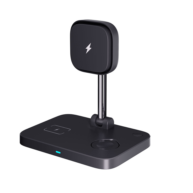 4-in-1 Multi-Functional Magnetic Wireless Charger with Cooling Fan for Apple Phone Earphones Watch Charging