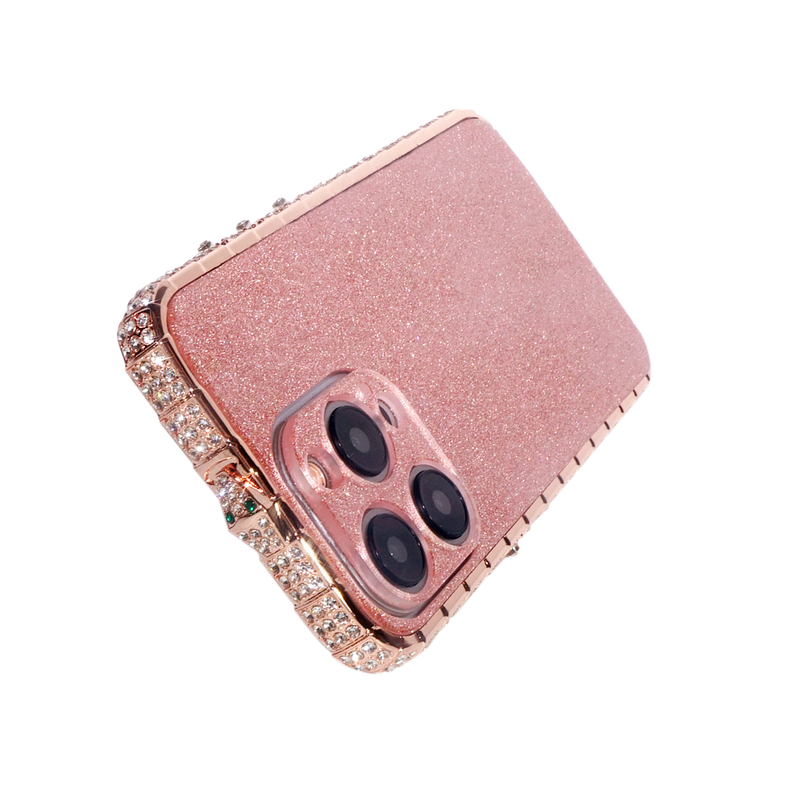 Rhinestone Sparkle Case for iPhone 16 Pro Max with Diamond Metal Frame iPhone 15/14 Luxury Diamond Case for Women