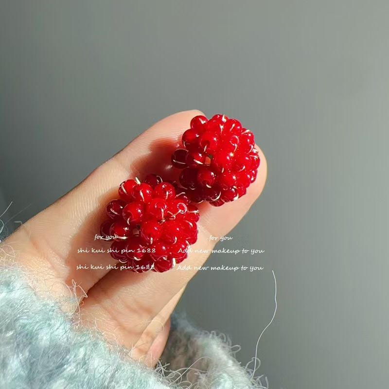 New S925 Silver Needle Sparkling Crystal Sweet Stud Earrings Flower Forest Style Crystal Ball Simple Ear Accessories for Women