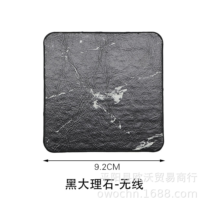 方形黑大理石无线
