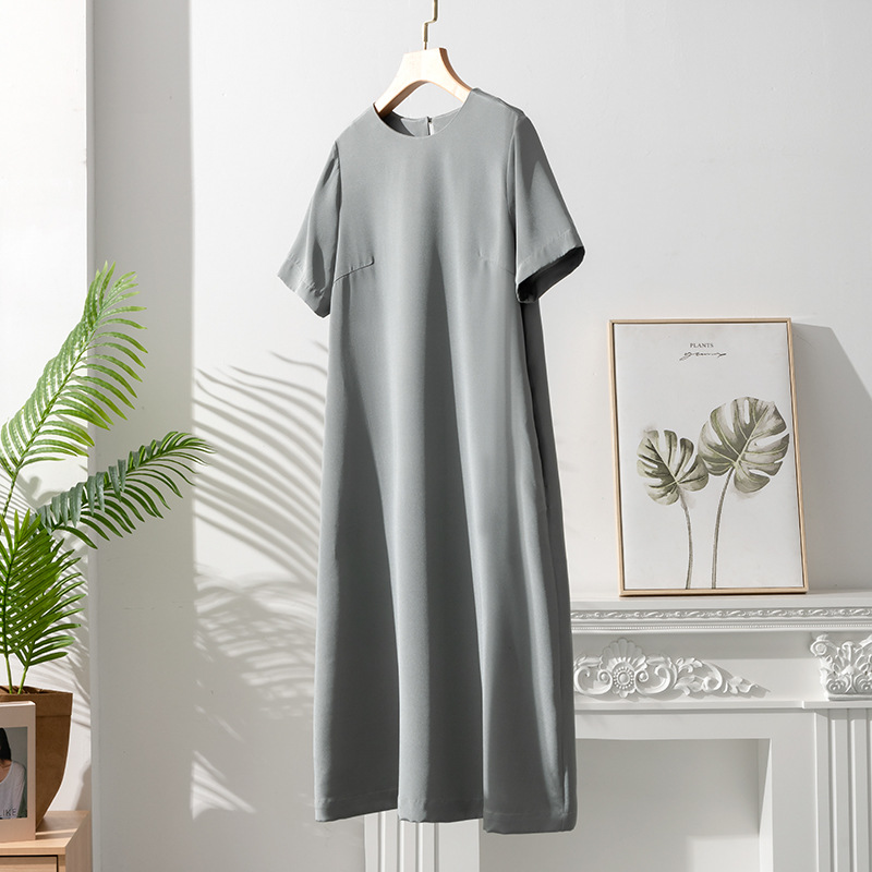 Mulberry Silk Dress for Women Summer 2025 New Plus Size Knee-Length New Chinese Style Women's Summer Dress