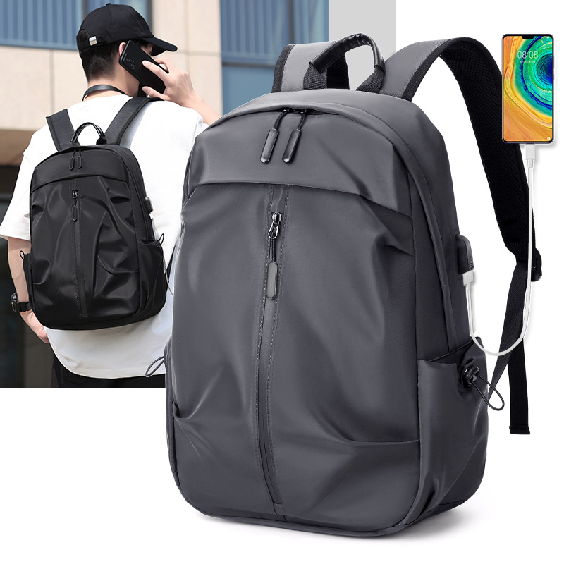 New men's casual backpack large capacity student schoolbag lightweight business trip storage bag travel bag