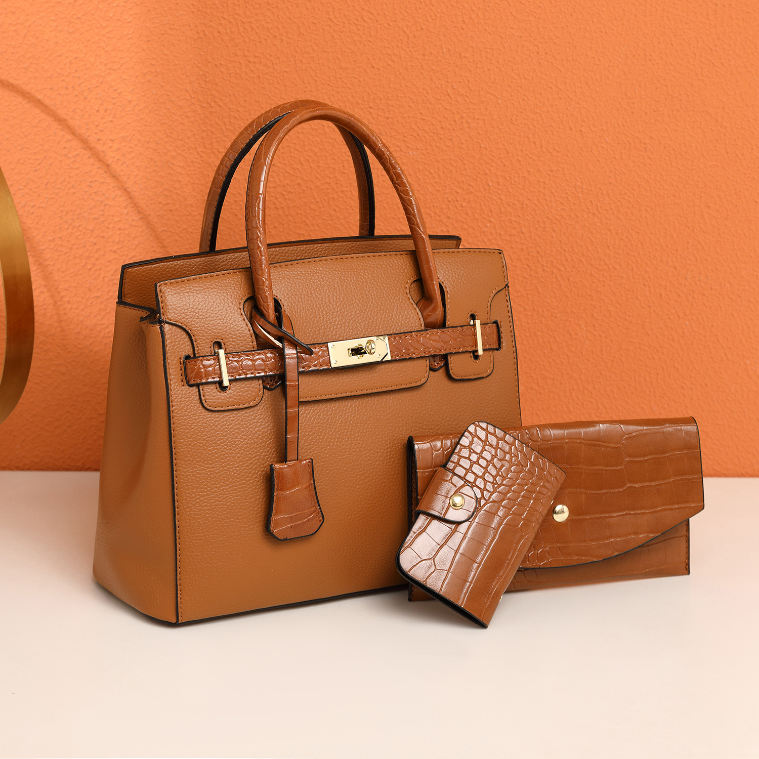 2026 new women's shoulder crossbody bag three-piece set