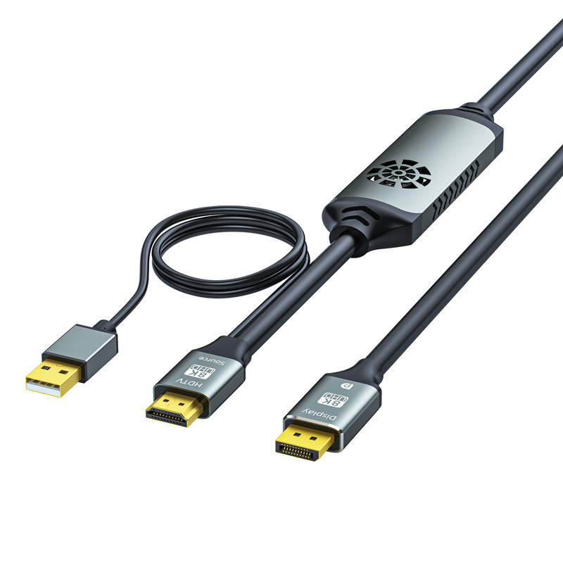 HDMI to DP cable 2 meters HDMI to DP cable HD 4K conversion HDMI to DP cable 1 meter with power supply