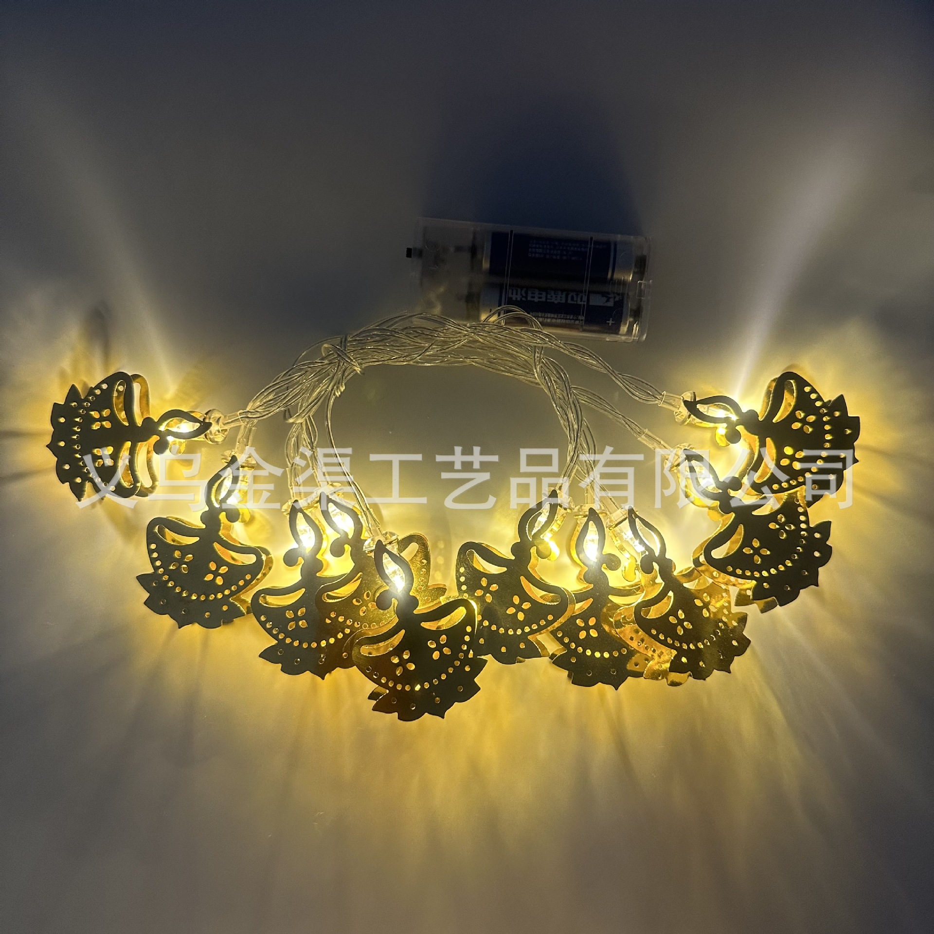 New Indian Diwali Light String LED Festival of Lights Decorative Lights Lotus Candle Light Om Symbol Diwali