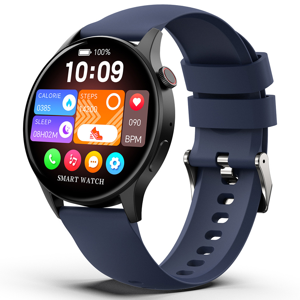 Zongxin Y85 Blood Glucose Smart Watch Body Temperature Blood Pressure Detection Sports Round Screen Watch AMOLED HD Screen