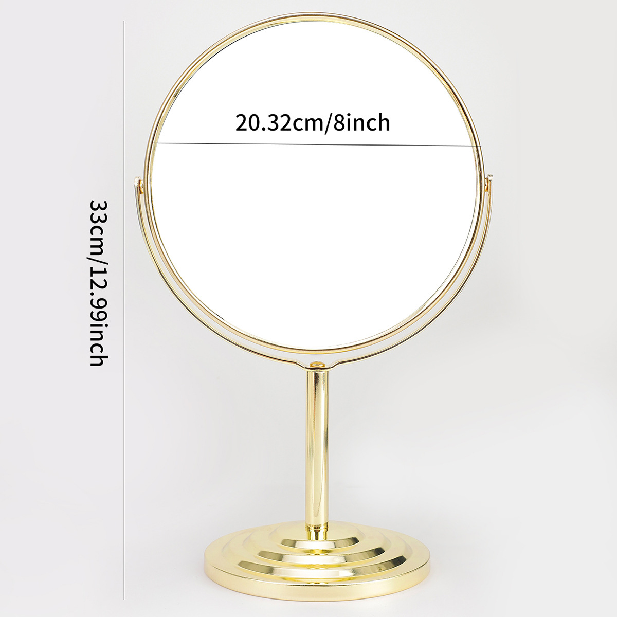 New 3/4/5/6 Inch Double-Sided Desktop Makeup Mirror Magnifying Rotating Mirror High Definition Desktop Dressing Table Mirror