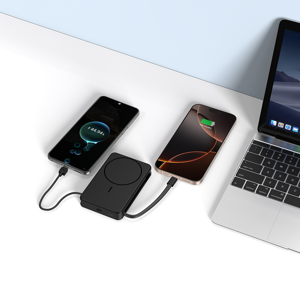 Cracked version 15W with cable Lightning magnetic power bank with digital display 10000mAh wireless fast charging power bank