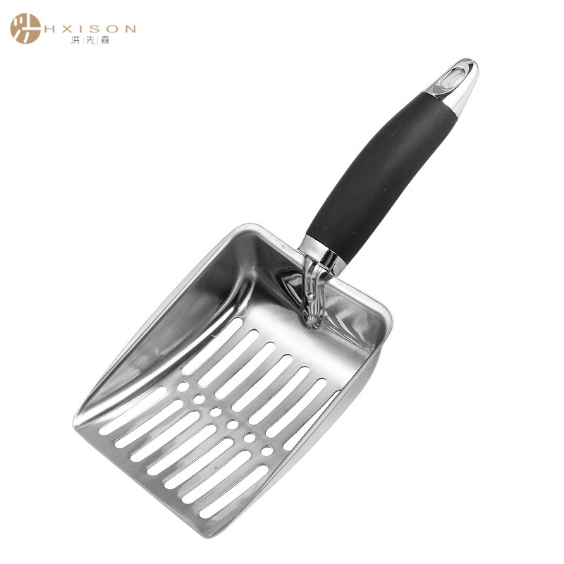 Stainless steel metal cat litter scoop, large size cat poop scoop, cat pet scoop, beach shovel