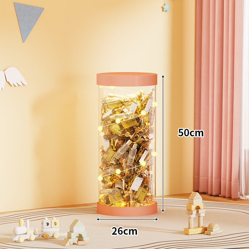 Empty Bottle Storage Bucket, Beauty Salon Large Capacity Cosmetic Storage Bucket, Bottle Jar Placement Bucket, Transparent Display Tube
