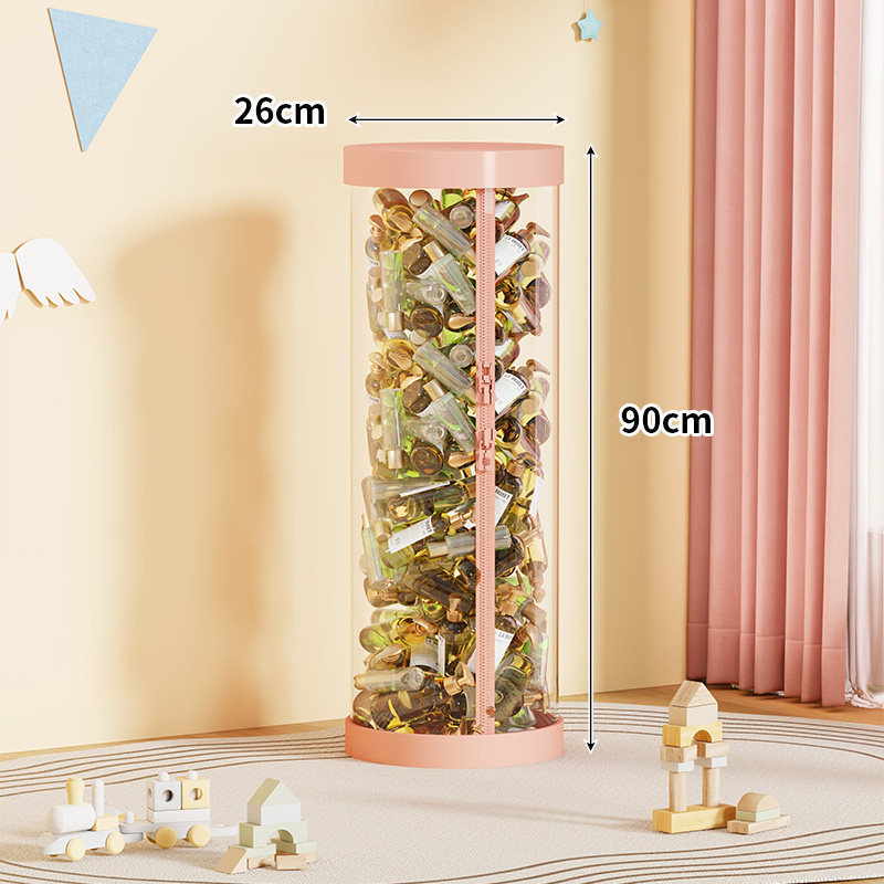 Empty Bottle Storage Bucket, Beauty Salon Large Capacity Cosmetic Storage Bucket, Bottle Jar Placement Bucket, Transparent Display Tube