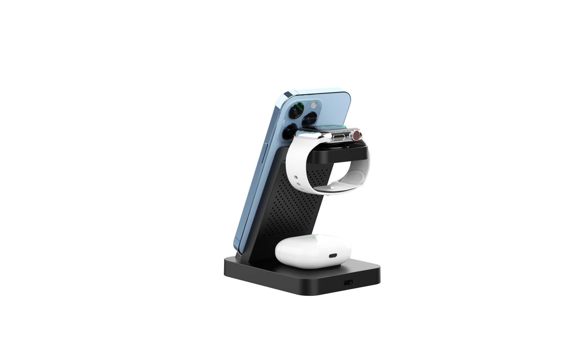3-in-1 Wireless Charger Stand Suitable for i Samsung Apple Watch Phone Charging Universal