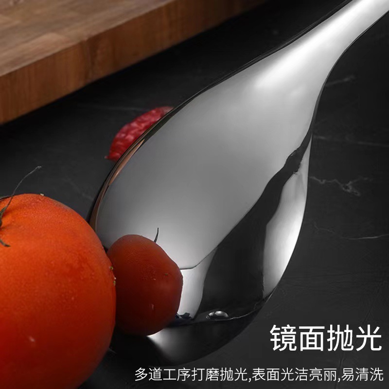 304 stainless steel Chinese rice spoon, thickened large spoon, serving spoon, household electric rice cooker rice and soup spoon