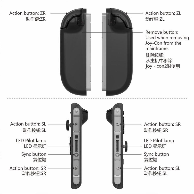 New Switch2 Left and Right Joy-Con 2nd Generation Controller NS2 Left and Right Game Controller Wireless Motion Sensing