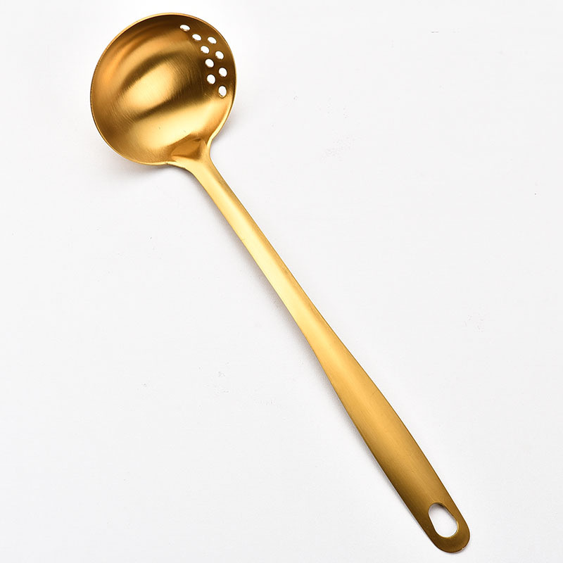 Soup Spoon Stainless Steel Home Serving Soup Hot Pot Hanging Edge Spoon Hot Pot Strainer Kitchen Restaurant Stainless Steel Scoop