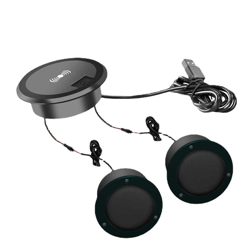 Sofa Embedded Wireless Charger Bluetooth Speaker Accessories Bedside Table Mobile Phone Wireless Charger with Bluetooth Speaker