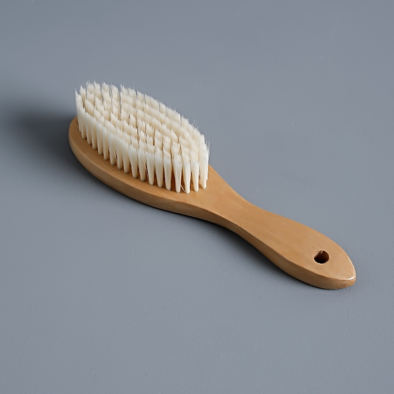 Solid wood soft-bristle shoe brush for washing shoes without damage, household shoe brush, multi-functional clothing brush, dedicated shoe brush
