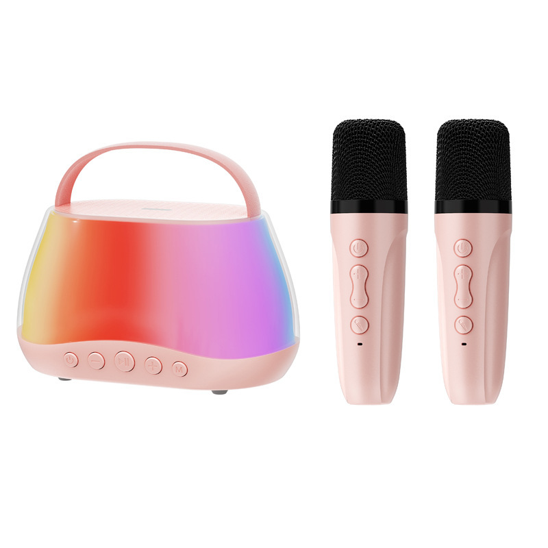 Colorful K Song Audio Microphone All-in-One Portable Bluetooth Speaker Home KTV Outdoor Singing Set