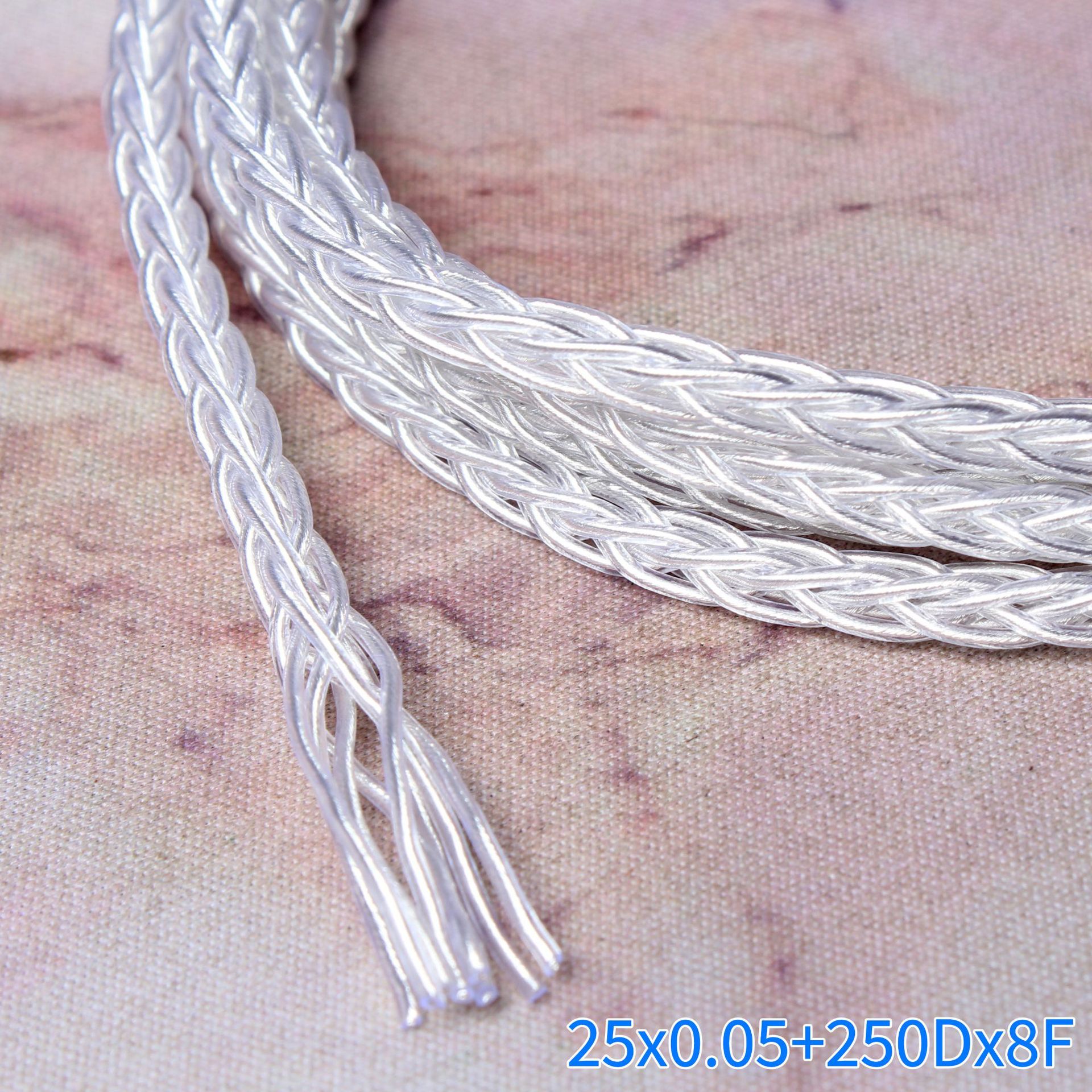 Headphone DIY upgrade audio extension cable HiFi accessory eight-strand silver-plated wire black audiophile grade