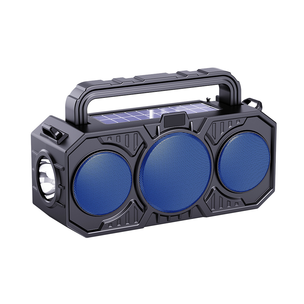 Outdoor Wireless Bluetooth Speaker Dual Solar with Flashlight Card Player Audio Africa Bluetooth Speaker