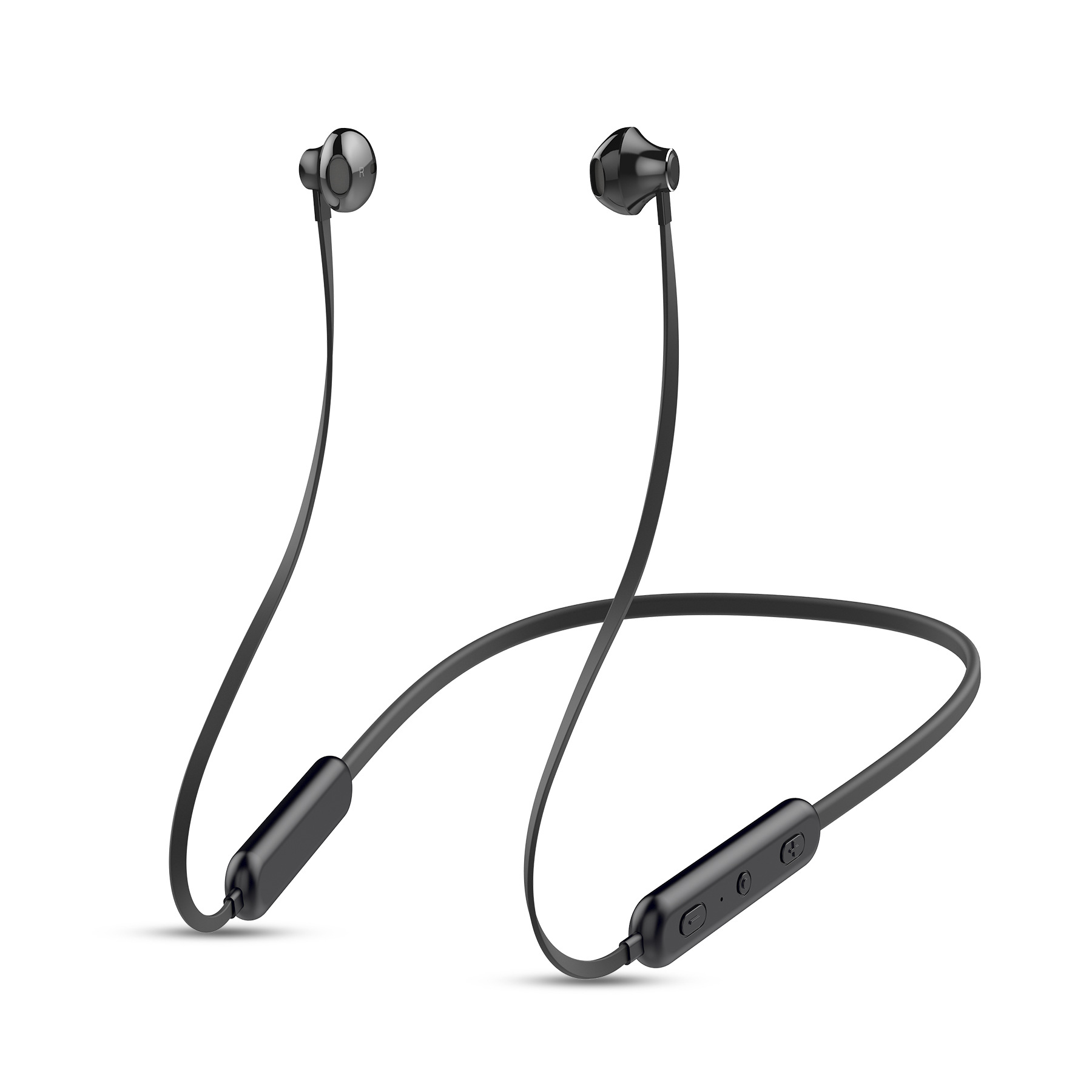 Neckband Bluetooth headset W7 metal magnetic 16H ultra-long battery life metal in-ear headset
