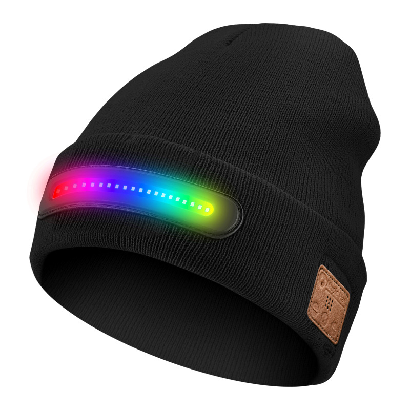Private mold new LED lighting outdoor fitness Bluetooth music holiday light-up hat