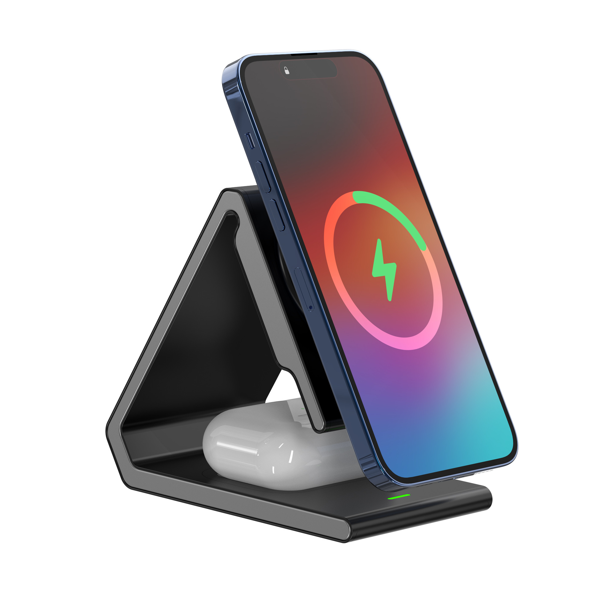 QI2 three-in-one wireless charger phone stand multi-function desktop new 15W magnetic wireless charger