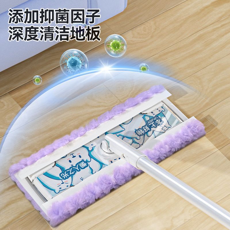 Benshang Antibacterial Electrostatic Dust Paper Flocked Disposable Mop Cloth Thickened Hand-Free Lazy Floor Mop Wash-Free Cloth