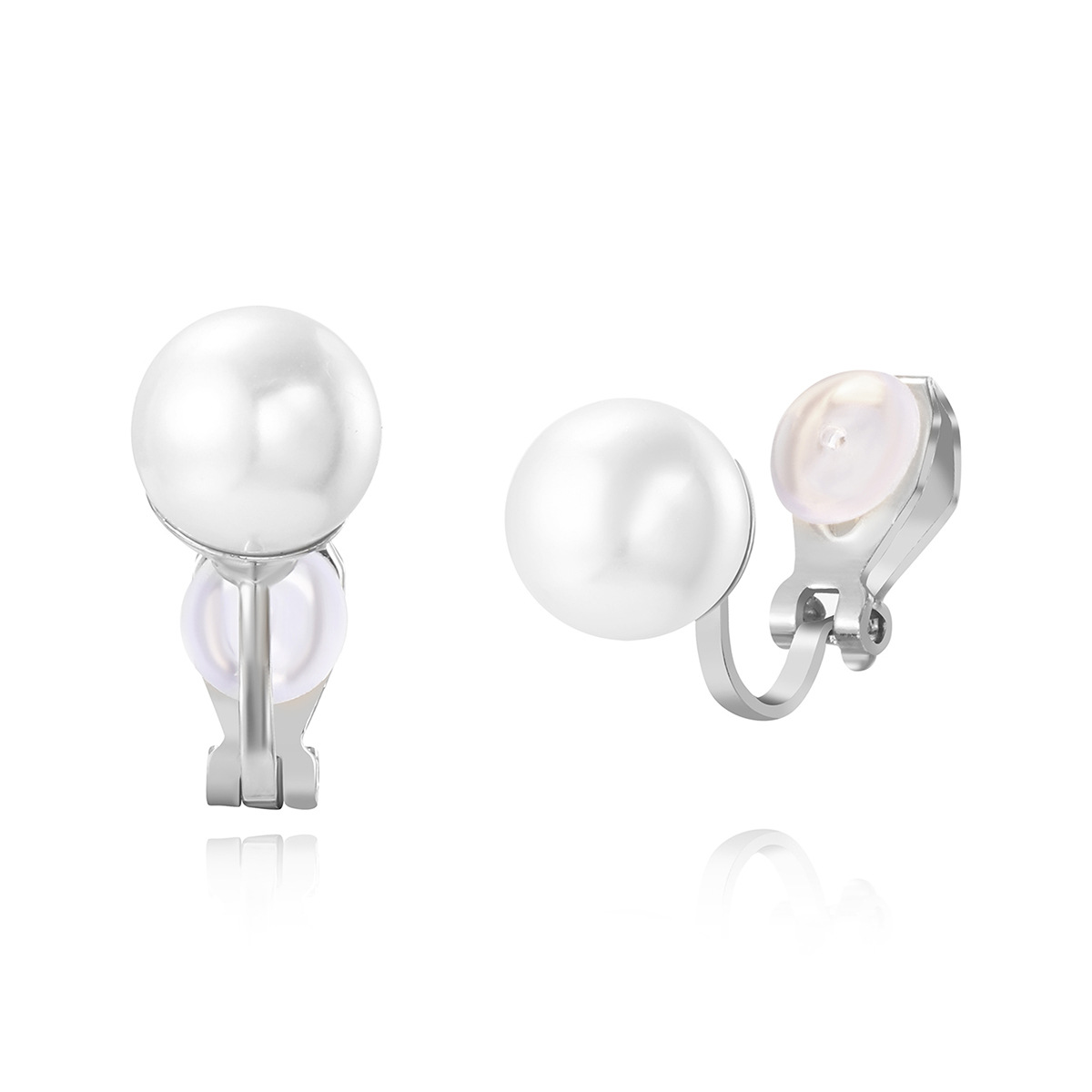 Earrings simple metal ear clips no piercing pearl ear clips