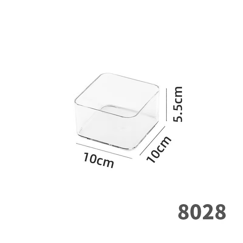 Extra large 40cm long transparent box, narrow and long rectangular storage box, 15cm wide, leak-proof for drawer organization