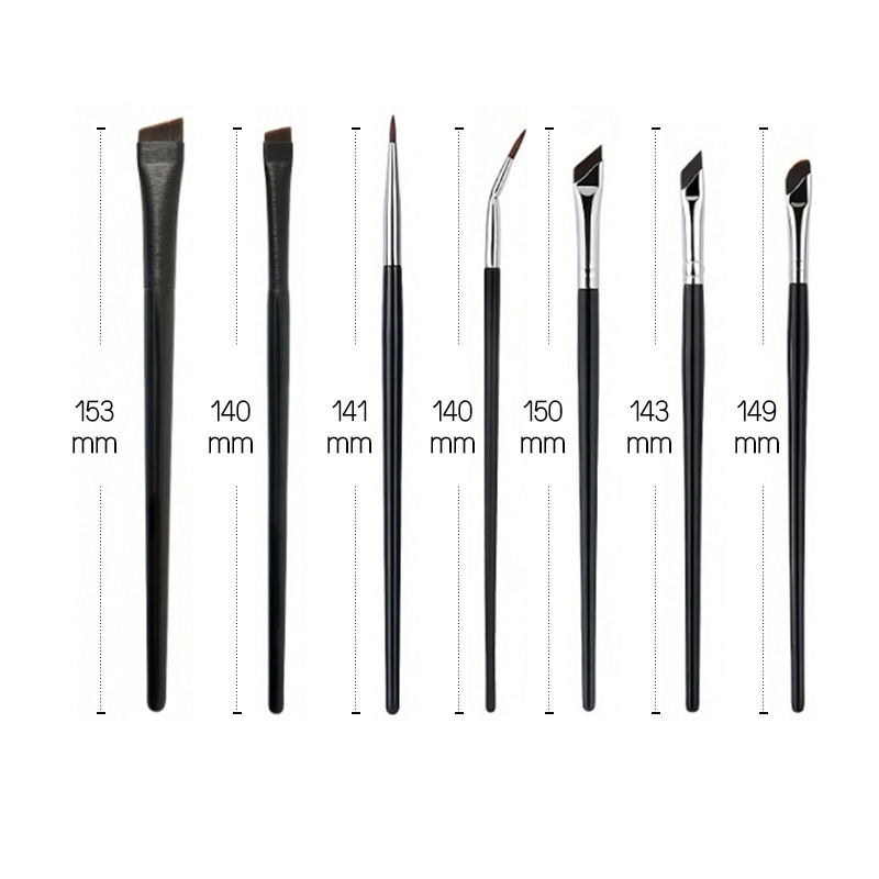 Ultra-thin blade brush makeup tool angled flat head eyebrow brush sickle detail brush makeup brush set