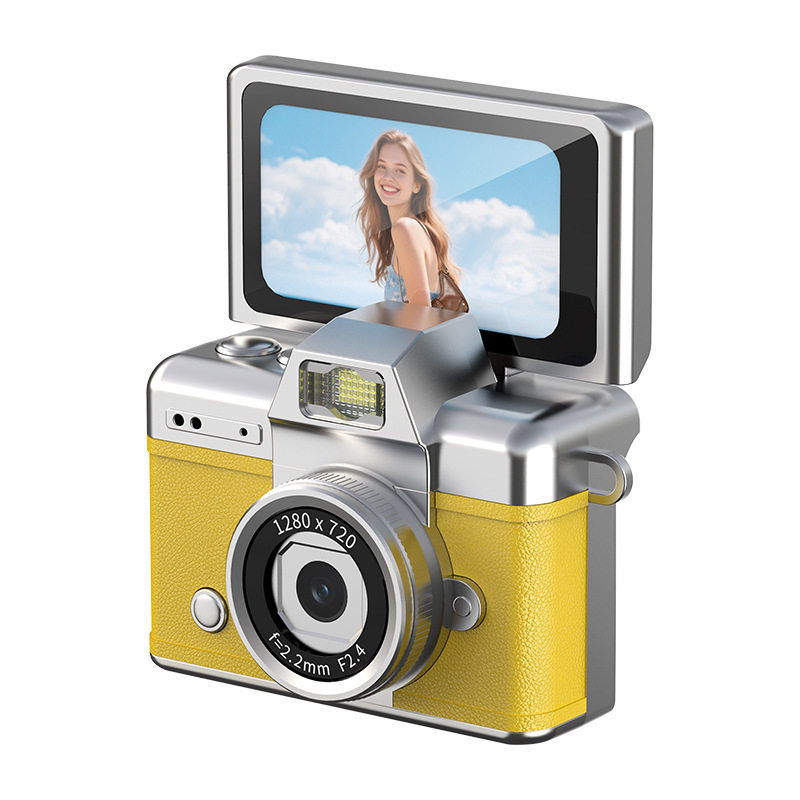 CCD Digital Camera New Student Selfie Video Vlog Camera Flip Screen HD Thumb Mini Camera