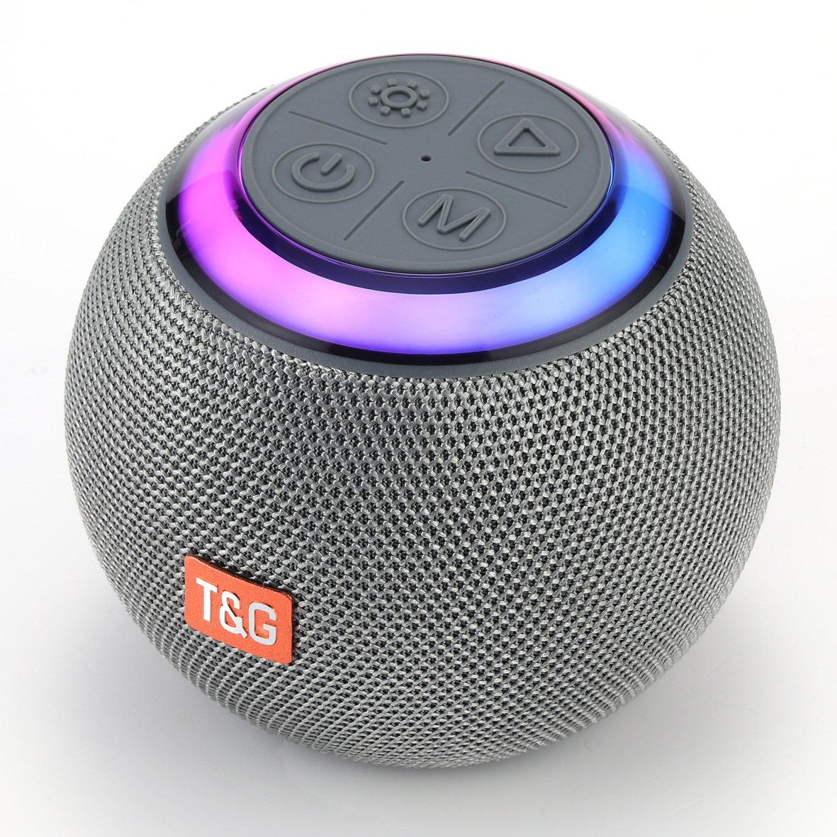 TG683 Bluetooth Speaker Round Colorful Light Card Slot U Disk Portable Large Horn Mini Subwoofer Sphere Speaker