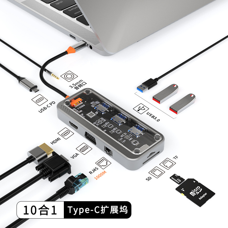 SW10V-PRO【透明10合1千兆网口】
