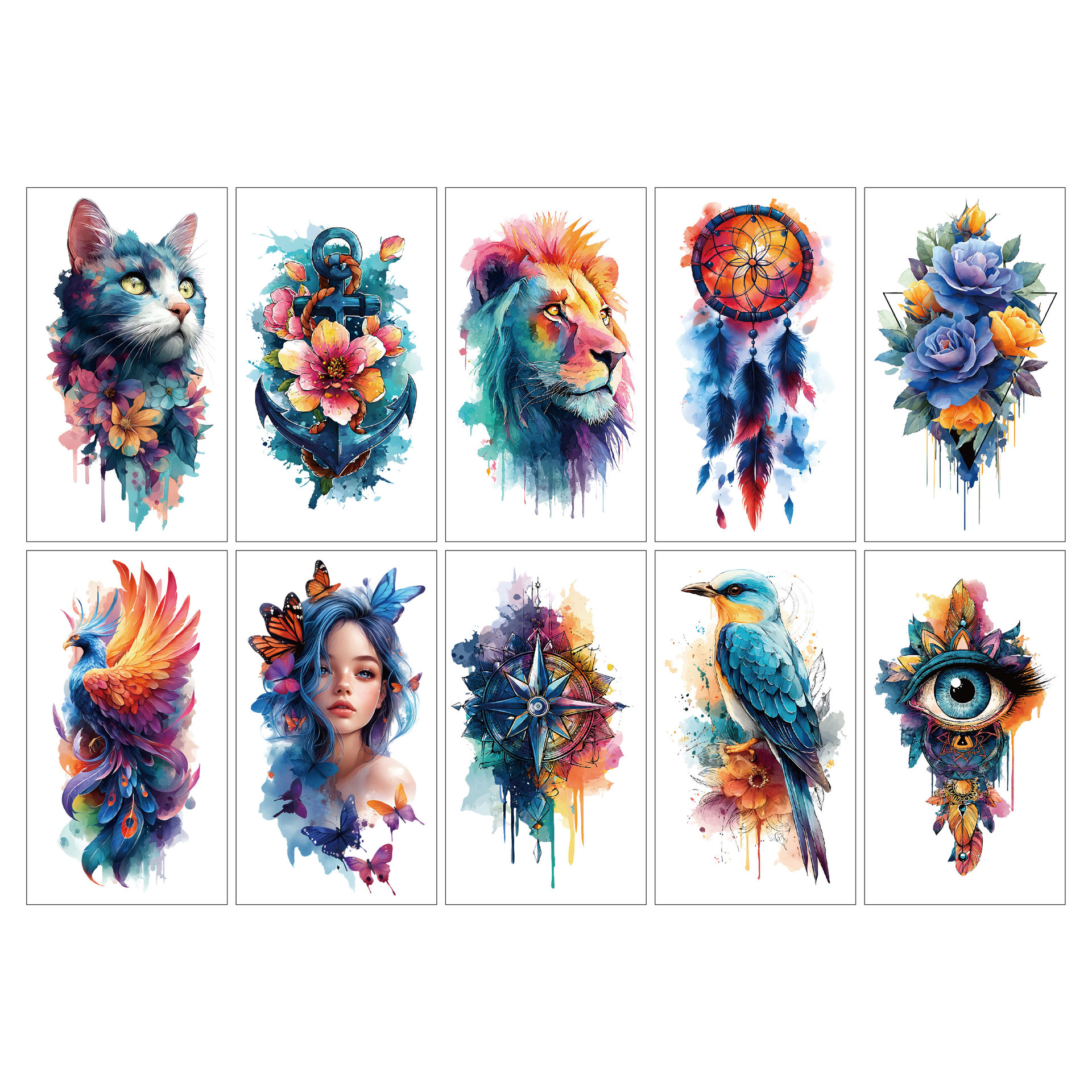 New Children Cartoon Tattoo Sticker Sticker Unicorn Dinosaur Mermaid Festival Tattoo Sticker