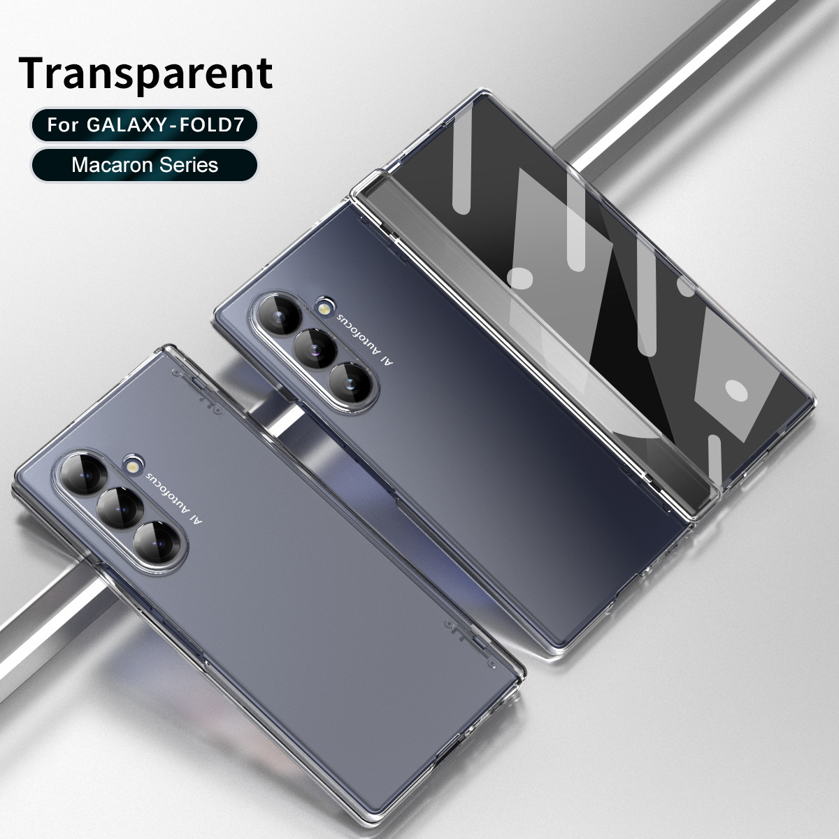 For Samsung Z Fold7 Phone Case New Pen Slot FOLD6 Ultra-Thin Business Solid Color Full Coverage Protective Case with Stylus