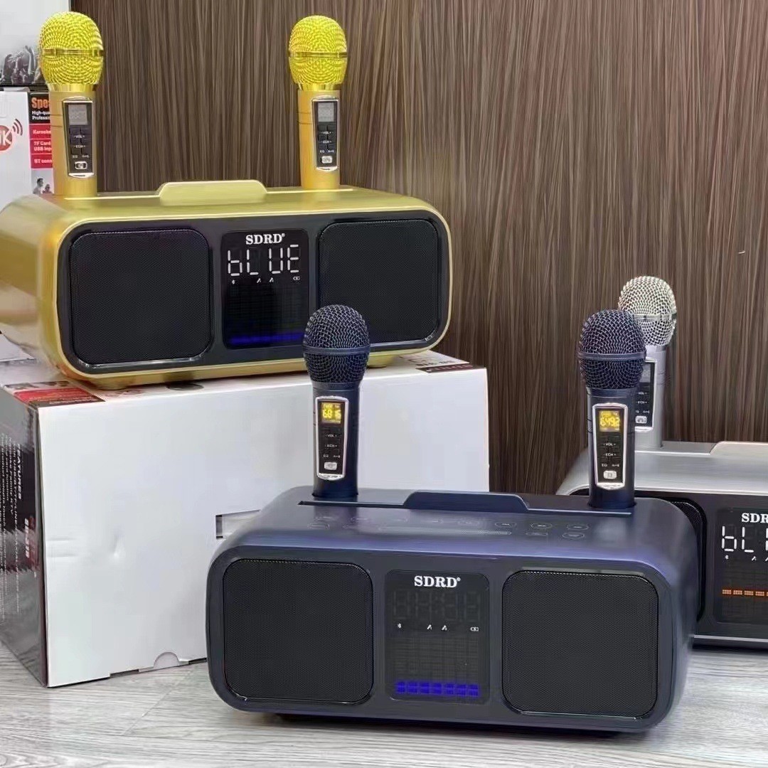 SD318 Wireless Bluetooth Speaker Dual Microphone Mobile TV KTV Singing Karaoke All-in-One Audio