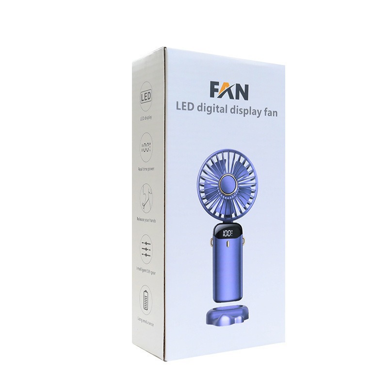 USB handheld small fan mini portable rechargeable student dorm desktop night light silent small electric fan
